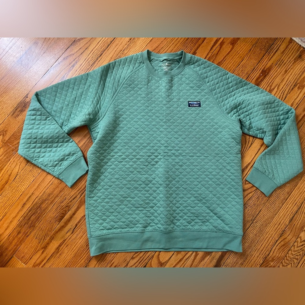 Ll bean quilted crewneck sweatshirt